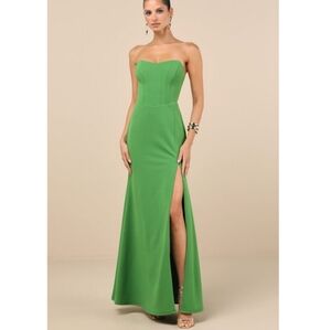 Lulus Passionate Admiration Strapless Bustier Maxi Dress